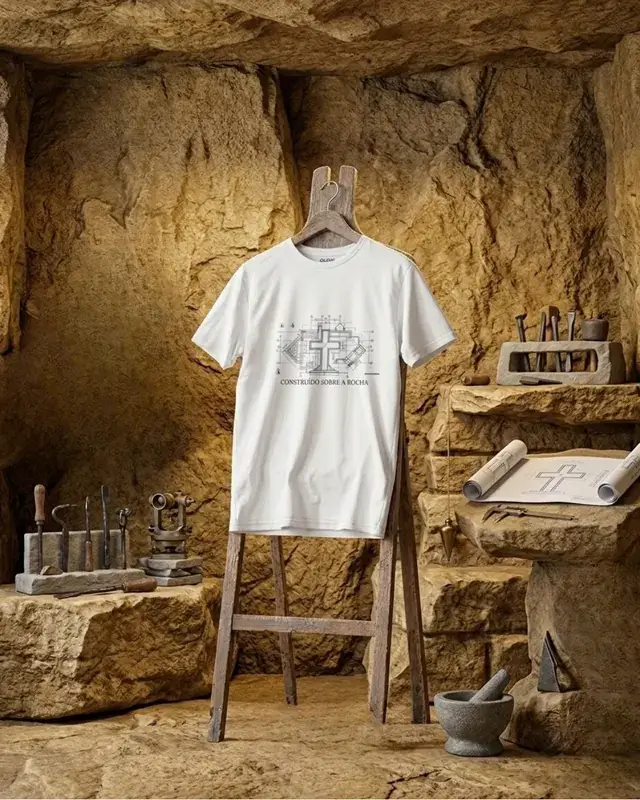 T-shirt Shalodent Faithwear «Construído sobre a Rocha»
