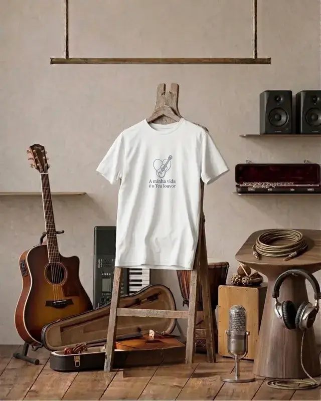 T-shirt Shalodent Faithwear «A minha vida é o Teu louvor»