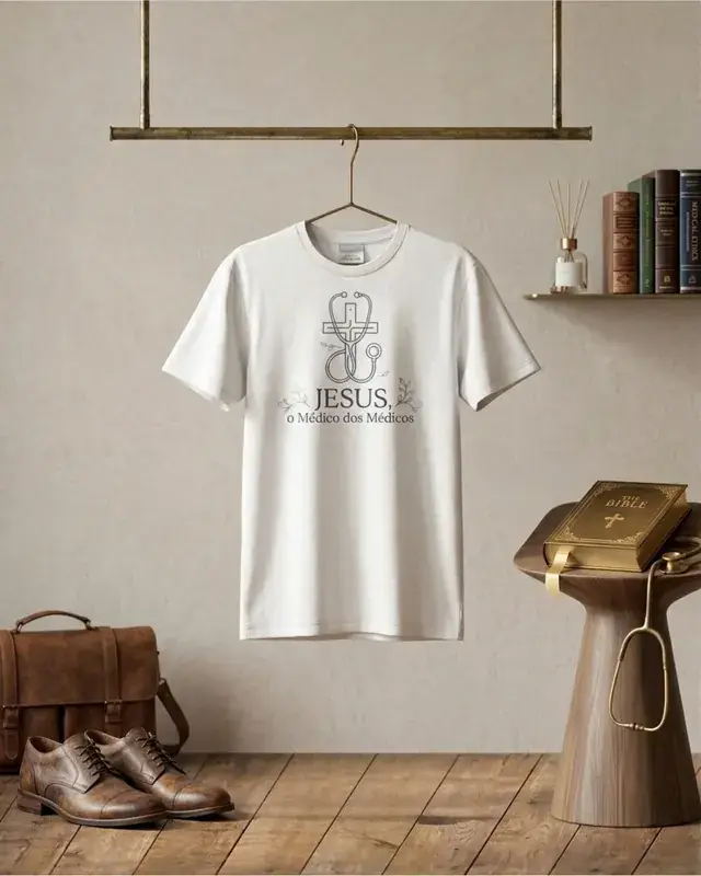 T-shirt Shalodent Faithwear «Jesus, o Médico dos Médicos»